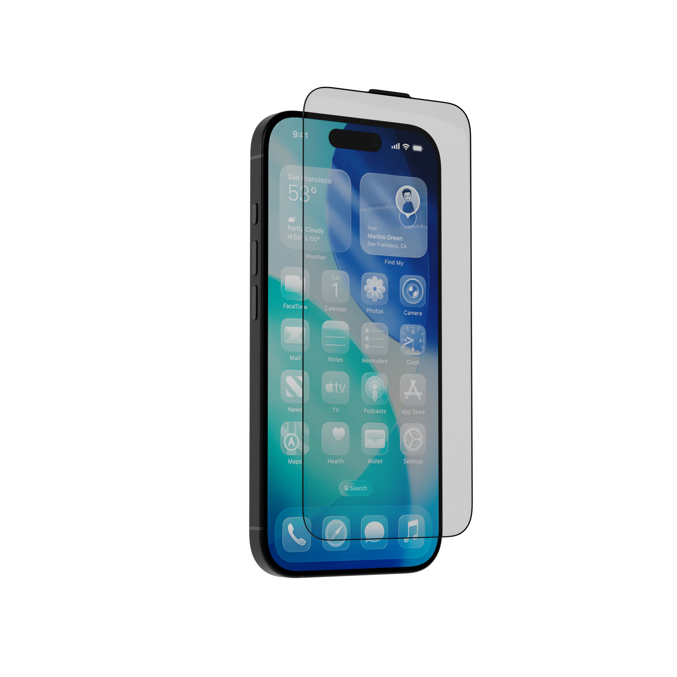 Глянцевое защитное стекло AceGlass iPhone — 